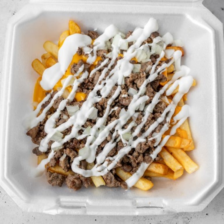 Delicious cheese fries