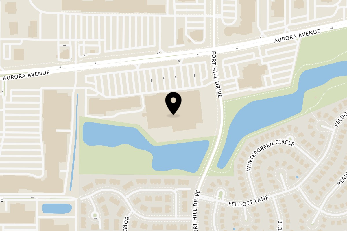 Map showing the location of The Gordito Tacos Naperville on 715 Fort Hill Dr in Naperville